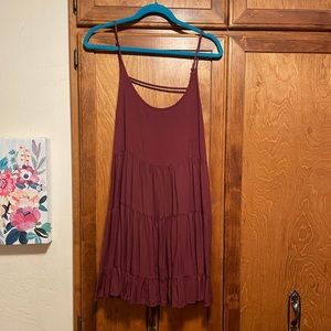 Maroon slip dress